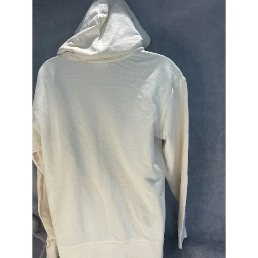 Hotter Than Most Hoodie Sweatshirt Cream Graphic Print Pullover Hooded‎ medium